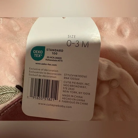 Kyle & Deena Pink Baby Dotted Textured Footie - Picture 4 of 8